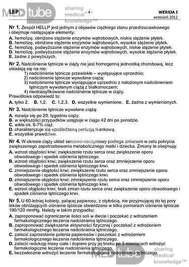 Lekarski Egzamin Państwowy 2012r. wersja 2