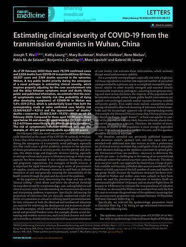 Szacowanie ciężkości stanu klinicznego pacjentów z COVID-19 na podstawie dynamiki transmisji w Wuhan