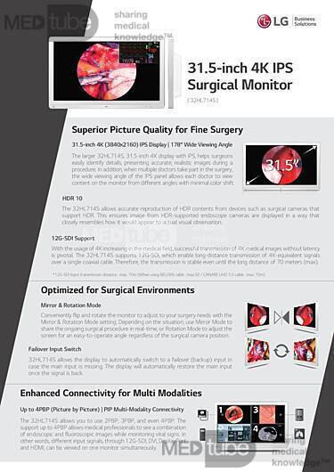 Medyczny Monitor Chirurgiczny 4K 32" 12G-SDI