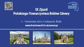 IX Zjazd Polskiego Towarzystwa Bólów Głowy