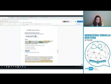 eNEMP #4 - Przykłady ćwiczeń do przeprowadzenia podczas zajęć online z zakresu chorób wewnętrznych - lek. med. Olga Rostkowska