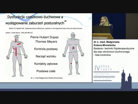 Badanie i techniki fizjoterapeutyczne dla stawu skroniowo-żuchwowego - lista kontrolna - Kraktooth 2019