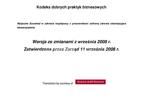 Kodeks dobrych praktyk biznesowych