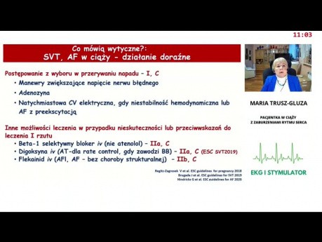 Pacjentka w ciąży z zaburzeniami rytmu serca - Prof. Maria Trusz Gluza