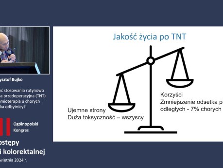 Czy powinna być stosowana rutynowo całkowita terapia przedoperacyjna (TNT) lub sama chermioterapia u chorych na raka odbytnicy?