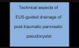 Technical aspects of EUS-guided drainage of post-traumatic pancreatic pseudocyst