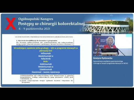 Optymalizacja współpracy gastroenterologa i chirurga w ramach programów lekowych w NCHZJ