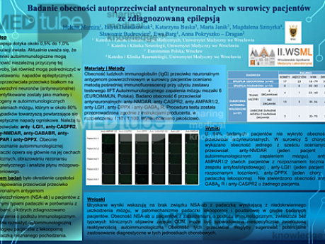 Badanie obecności autoprzeciwciał antyneuronalnych w surowicy pacjentów ze zdiagnozowaną epilepsją