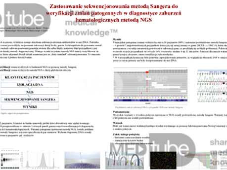 Zastosowanie sekwencjonowania metodą Sangera do weryfikacji zmian patogennych w diagnostyce zaburzeń hematologicznych metodą NGS