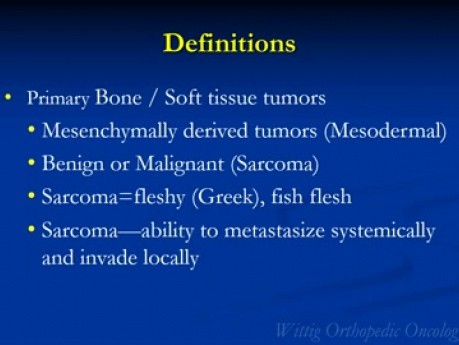 Kurs z ortopedii onkologicznej – wstęp do nowotworów układu kostno-mięśniowego – wykład 1 