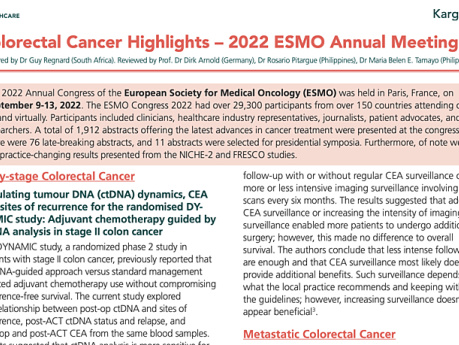 Przegląd najważniejszych doniesień związanych z rakiem jelita grubego – coroczne spotkanie ESMO 2022