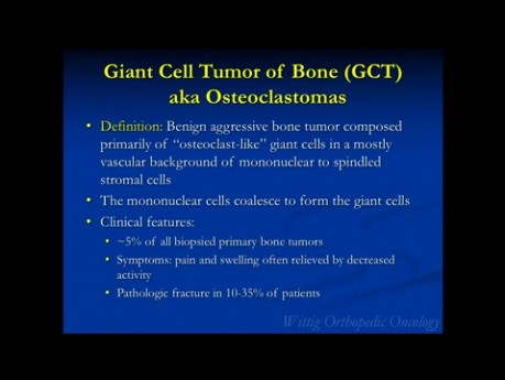 Kurs z ortopedii onkologicznej – przezierne dla promieniowa uszkodzenia kości (GCT,ABC,UNC) – wykład 7