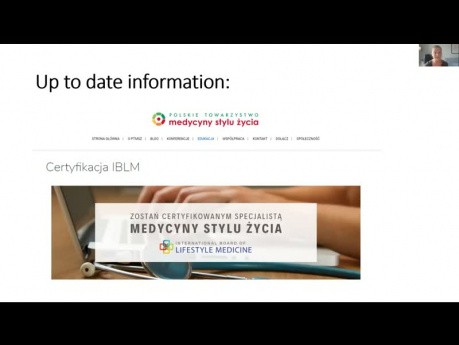 Webinar: Certification in lifestyle medicine - jak i dlaczego?