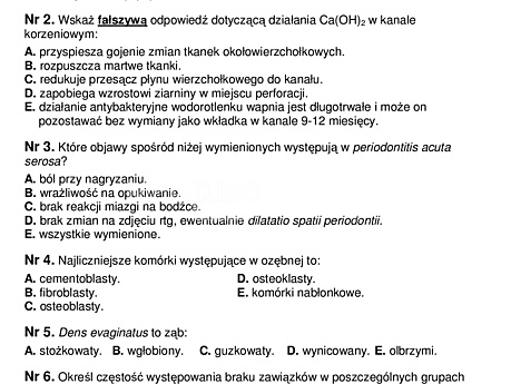 Lekarsko-Dentystyczny Egzamin Państwowy 2008r. wersja 2