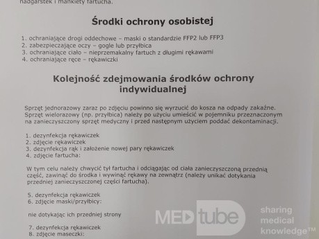 Kolejność zakładania i zdejmowania PPE