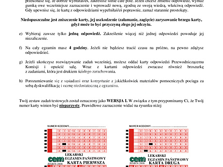 Lekarski Egzamin Państwowy 2008r. wersja 2