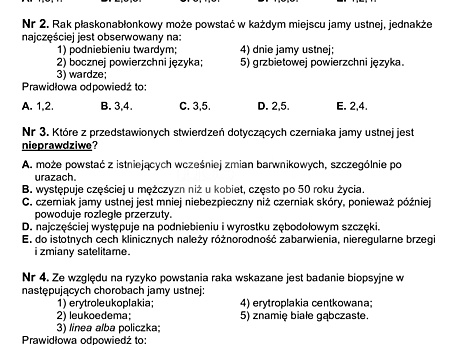 Lekarsko-Dentystyczny Egzamin Państwowy 2009r. wersja 2