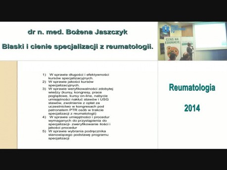 Blaski i cienie specjalizacji z reumatologii - dr n. med. Bożena Jaszczyk